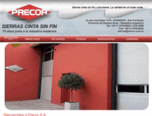 Tablet Screenshot of precor.com.ar